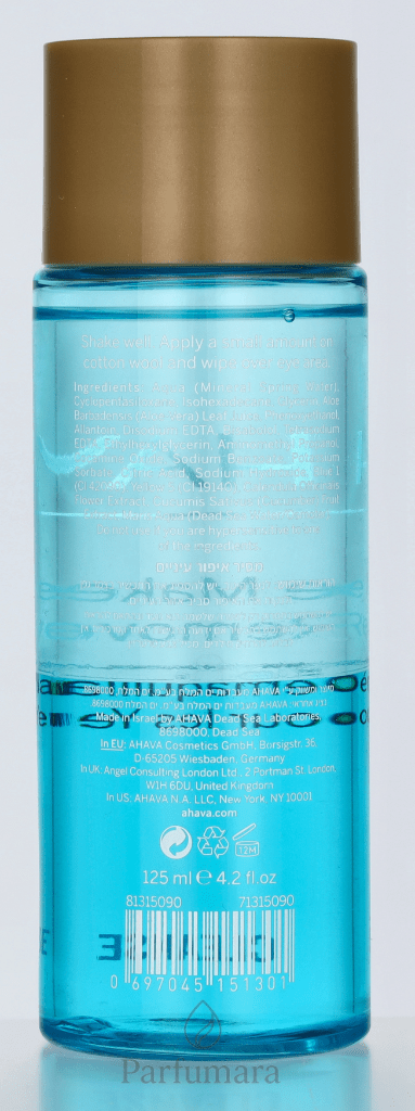 Ahava T.T.C. Eye Make - Up Remover Clear 125 ml