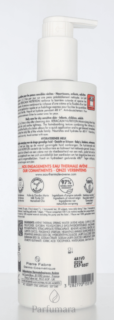 Avene XeraCalm Nutrition Moisturizing Lotion For Dry Sensitive Skin 400 ml