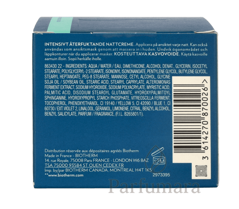 Biotherm Aquasource Night Spa For All Skin Types 50 ml