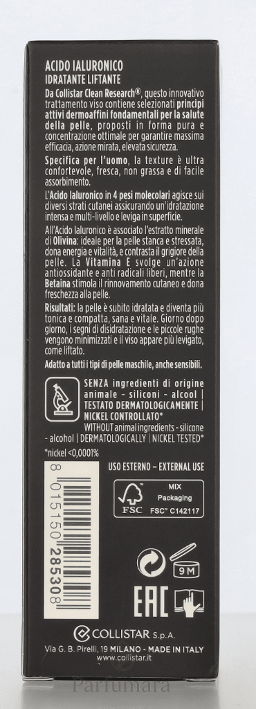 Collistar Pure Actives Hyaluronic Acid Moisturizing Lifting 30 ml