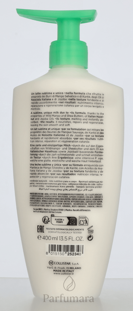Collistar Sublime Melting Milk For Dry Skins 400 ml