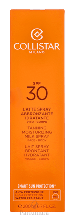 Collistar Tanning Moisturizing Milk Spray Face - Body SPF30 200 ml
