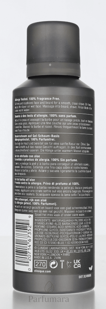 Clinique For Men Aloe Shave Gel Oil - Free/Fragrance Free 125 ml