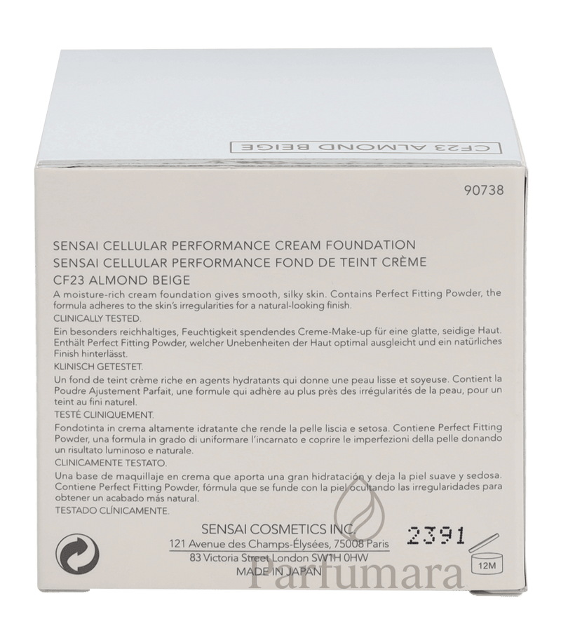 Sensai Cellular Performance Cream Foundation CF23 Almond Beige 30 ml