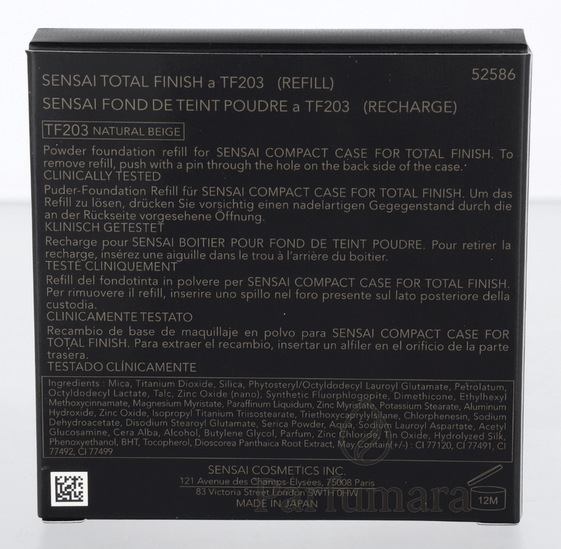 Sensai Total Finish Foundation SPF10 - Refill 203 Natural Beige 11 g