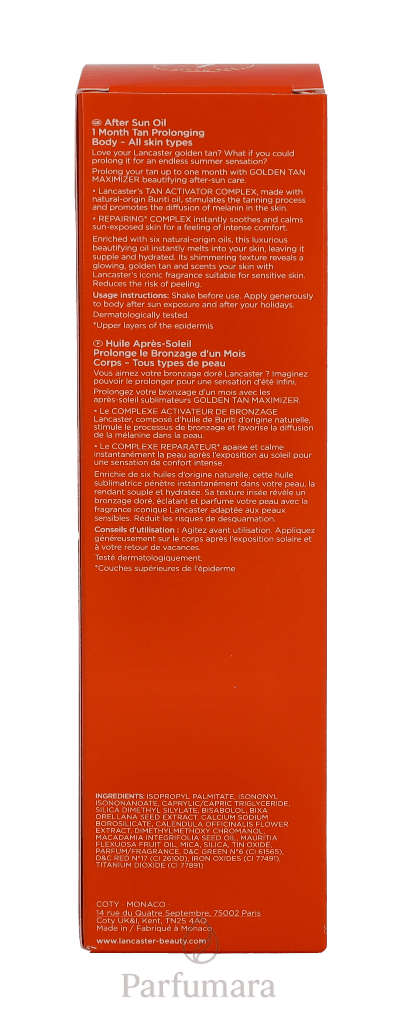 Lancaster Golden Tan Maximizer After Sun Oil All Skin Types 150 ml