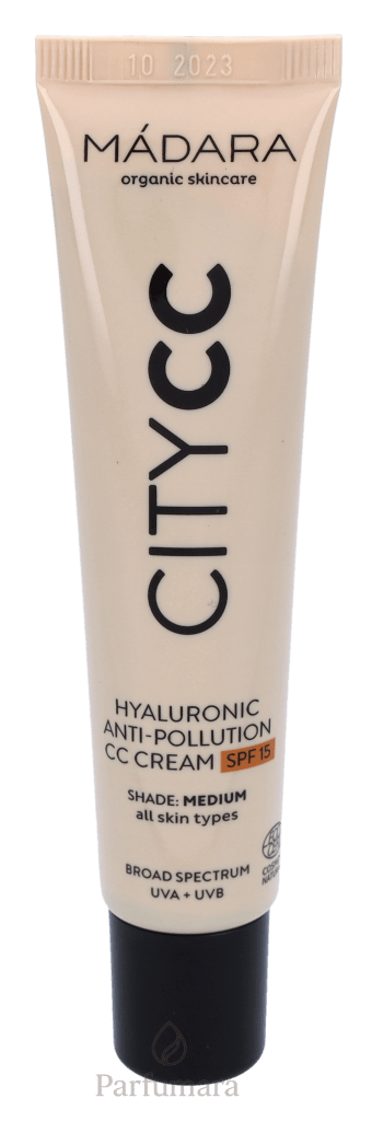 Madara Hyaluronic Anti - Pollution CC Cream SPF15 Medium - For All Skin Types 40 ml