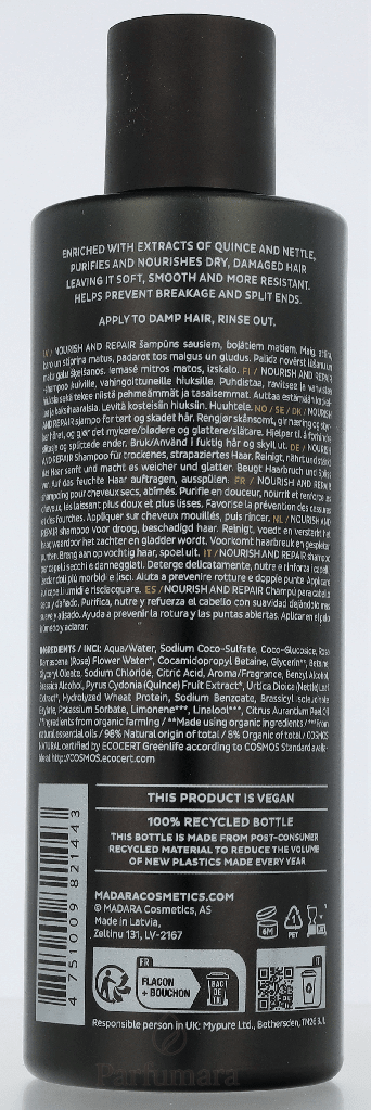 Madara Nourish And Repair Shampoo Dry Damaged Hair 250 ml