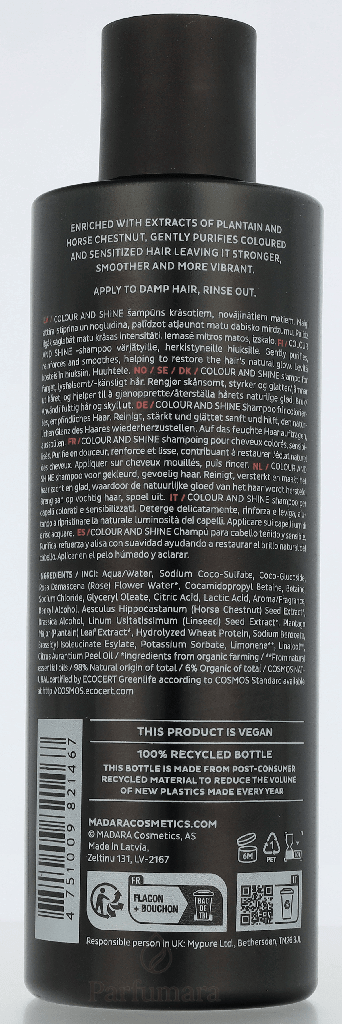 Madara Colour And Shine Shampoo Coloured And Treated Hair 250 ml