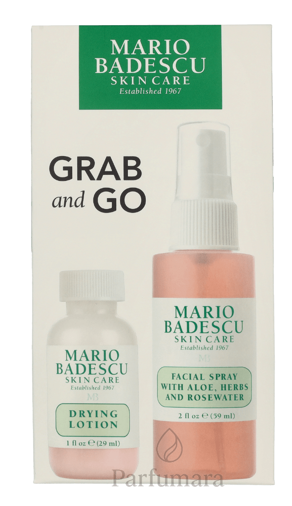 Mario Badescu Grab And Go Set Drying Lotion 29ml/Facial Spray 59ml 88 ml