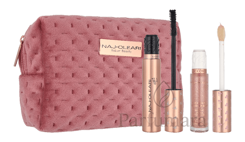 Naj Oleari The Perfect Match Set Volume Mascara 12ml /01 Glassy Lip Balm 6ml/Clutch 18 ml