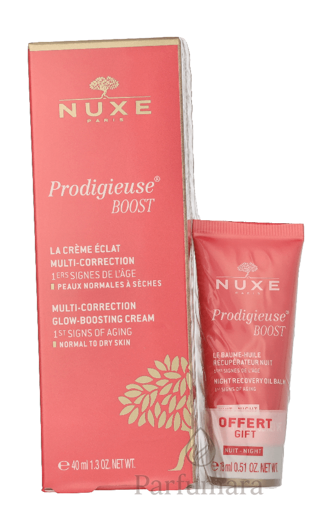Nuxe Prodigieuse Boost Multi - Correction Silky Cream Set Multi - Correction Cream 40ml/Night Recovery Oil Balm 15ml 55 ml