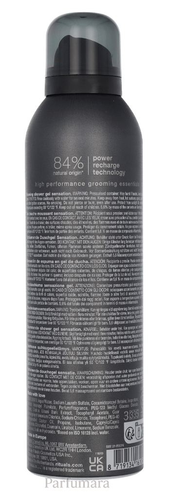 Rituals Homme Shower Foam Cedar Wood + Vit E Complex 200 ml