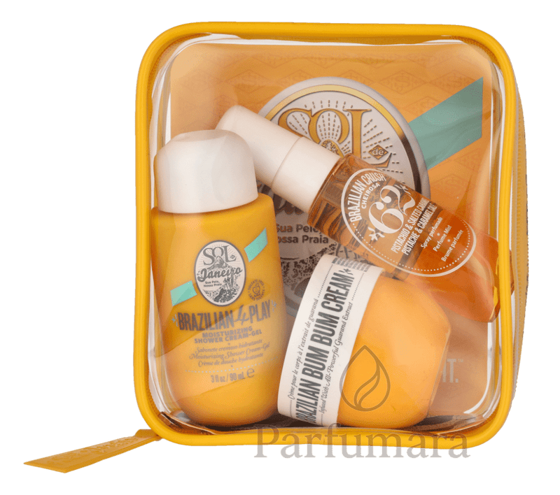 Sol De Janeiro Bum Bum Body Care Set Cheirosa 62 Perfume Mist 30 ml/Brazililan 4 play Shower Cream Gel 90 ml/Bum Bum Cream 50 ml 170 ml