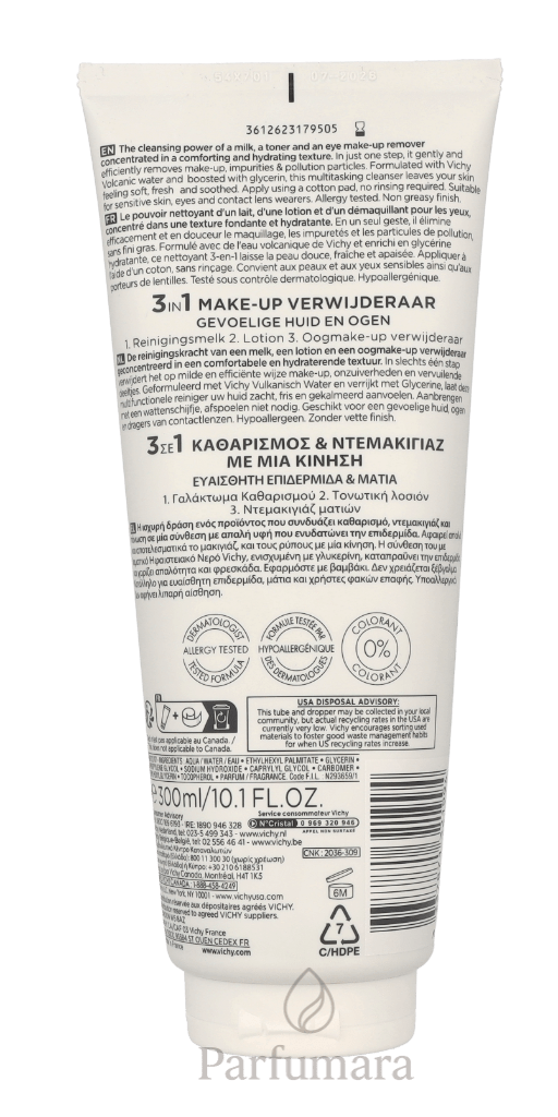 Vichy Purete Thermale 3In1 One Step Cleanser Sensitive Skin And Eyes 300 ml