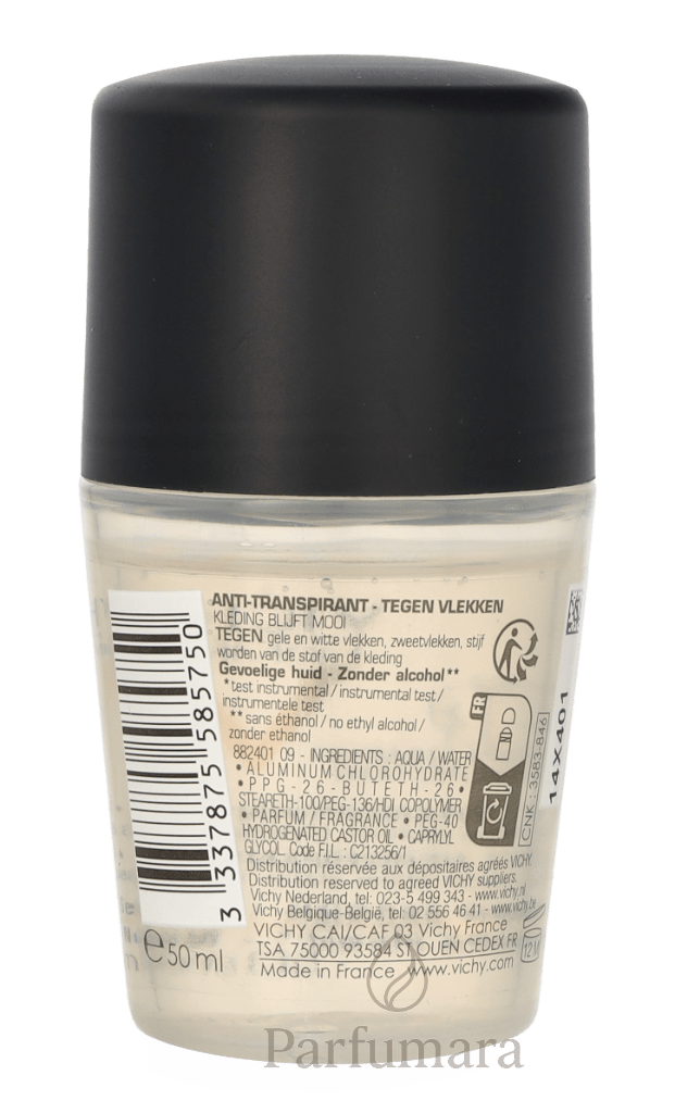 Vichy Homme 48H Anti - Transpirant Deo Roll - On Anti - Perspirant & Anti - Traces 50 ml