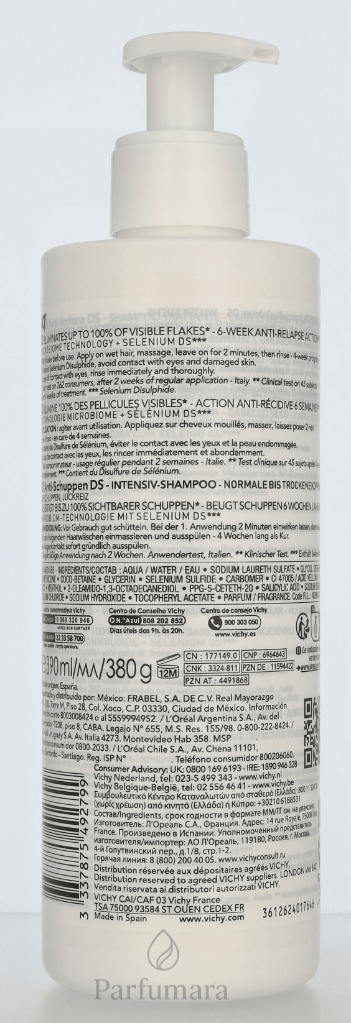 Vichy Dercos Anti - Dandruff Treatment Shampoo Dry Hair 390 ml