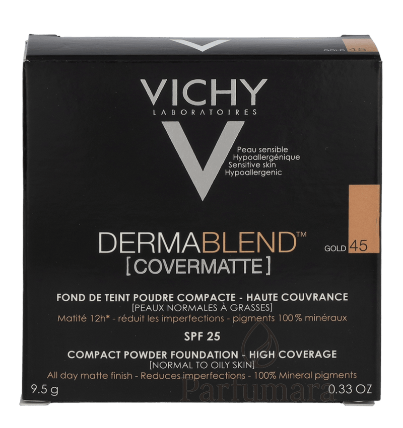 Vichy Dermablend Covermatte Compact Powder SPF25 45 Gold 9,5 g