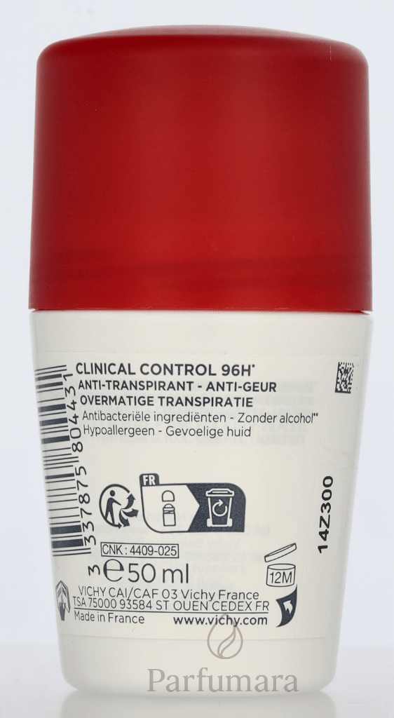 Vichy Clinical Control 96H Detranspirant Roller 50 ml