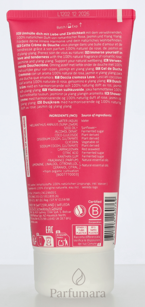 Weleda Love Aroma Shower Pampering Creamy Body Wash 200 ml