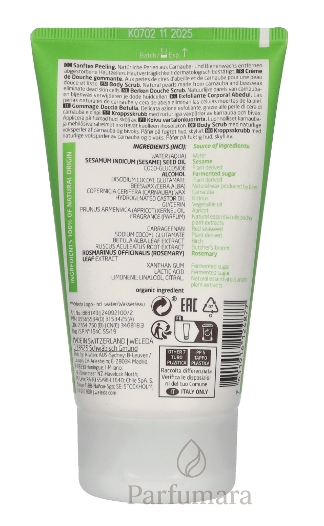 Weleda Pearl Scrub Birch Body Scrub 150 ml