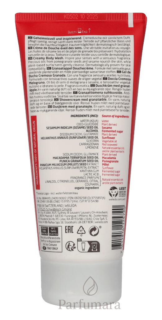 Weleda Inspire Pomegranate Creamy Body Wash 200 ml