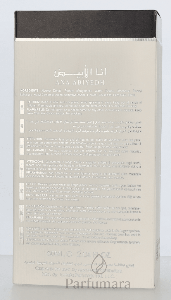 Lattafa Ana Abiyedh Eau de Parfum 60 ml