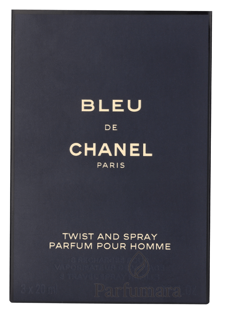 Chanel Bleu De Chanel Pour Homme Giftset 3x Parfum Spray Refill 20ml - Twist and Spray - Travel Sprays 60 ml