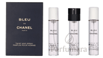 Chanel Bleu De Chanel Pour Homme Giftset 3x Parfum Spray Refill 20ml - Twist and Spray - Travel Sprays 60 ml