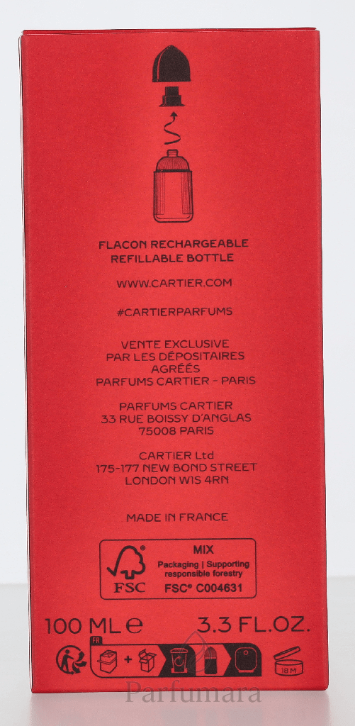 Cartier Pasha Eau de Toilette 100 ml