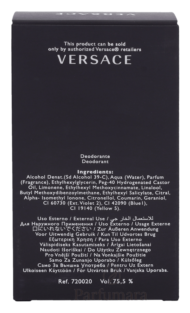 Versace Pour Homme Deo Natural Spray 100 ml