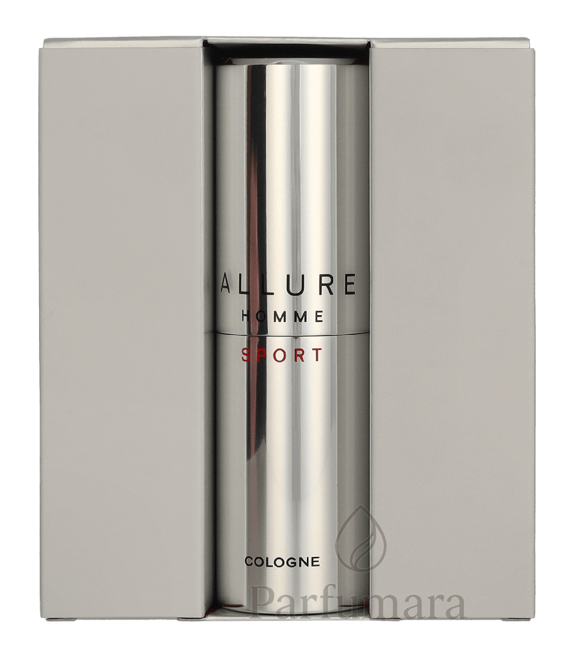 Chanel Allure Homme Sport Geschenkset Eau de Toilette Twist and Spray 3 x 20ml, Cologne Travel Spray and 2x Refills 60 ml