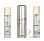 Chanel Allure Homme Sport Geschenkset Eau de Toilette Twist and Spray 3 x 20ml, Cologne Travel Spray and 2x Refills 60 ml