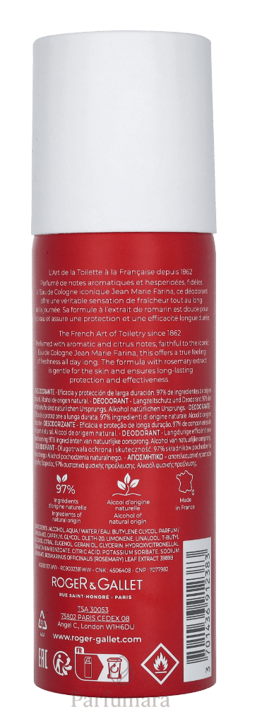 Roger & Gallet Jean Marie Farina Deo Spray 150 ml