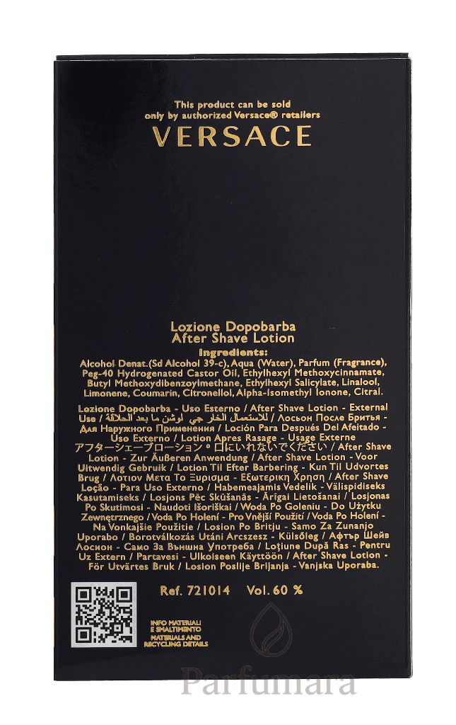 Versace Dylan Blue Pour Homme After Shave Lotion 100 ml