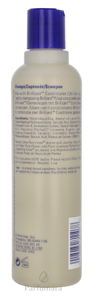 Aveda Brilliant Shampoo Restores Softness And Shine 250 ml