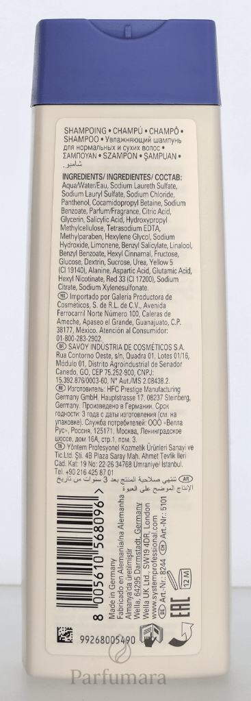Wella SP - Hydrate Shampoo Effectively Moisturises Dry Hair 250 ml