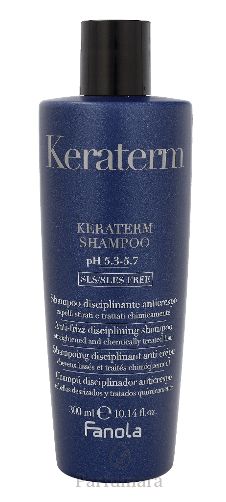 Fanola Keraterm Hair Ritual Anti-Frizz Shampoo SLS/SLES Free Straightened And Chemically Treated Hair 300 ml