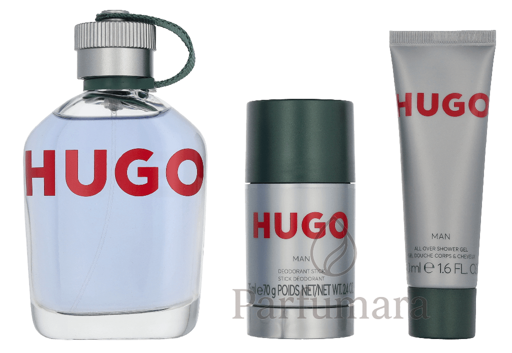 Hugo Boss Hugo Man Giftset Edt Spray 125ml/Deo Stick 75ml/Shower Gel 50ml