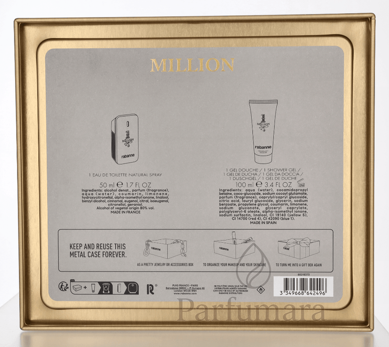 Paco Rabanne 1 Million Giftset Edt Spray 50ml/Shower Gel 100ml