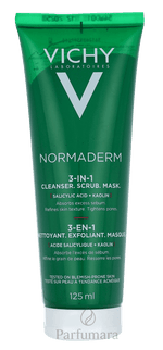 Vichy Normaderm Cleanser 3 In 1 Acne Treatment Scrub+ Cleanser+ Mask, Sensitive Skin 125 ml